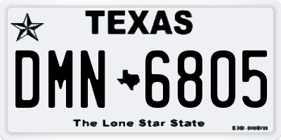 TX license plate DMN6805