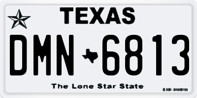TX license plate DMN6813