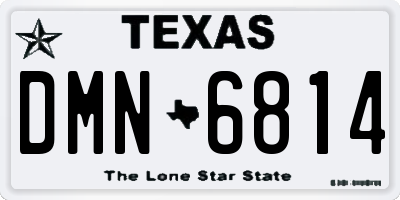 TX license plate DMN6814