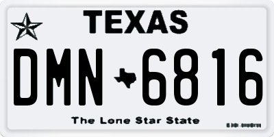 TX license plate DMN6816