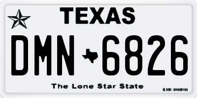 TX license plate DMN6826