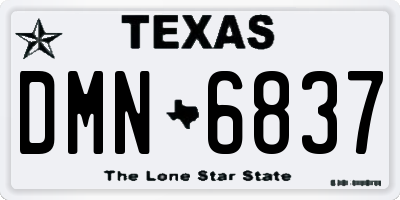 TX license plate DMN6837