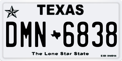 TX license plate DMN6838