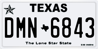 TX license plate DMN6843