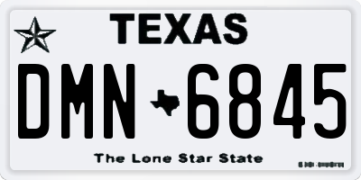 TX license plate DMN6845