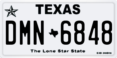 TX license plate DMN6848