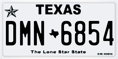 TX license plate DMN6854