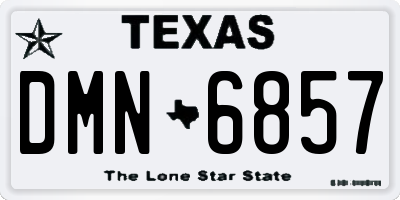 TX license plate DMN6857