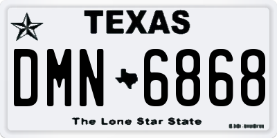 TX license plate DMN6868