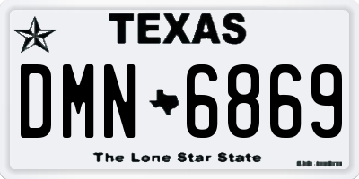 TX license plate DMN6869