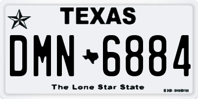 TX license plate DMN6884