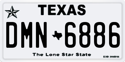 TX license plate DMN6886