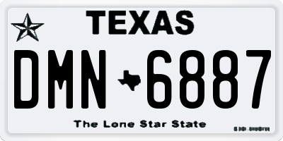 TX license plate DMN6887