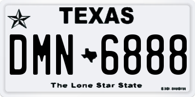 TX license plate DMN6888