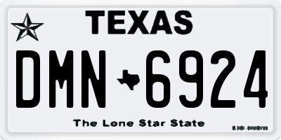 TX license plate DMN6924