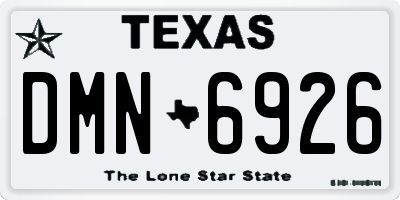 TX license plate DMN6926