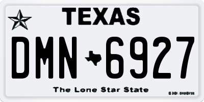 TX license plate DMN6927