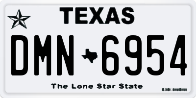TX license plate DMN6954