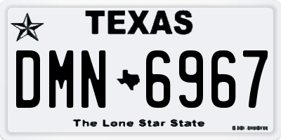 TX license plate DMN6967