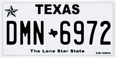 TX license plate DMN6972