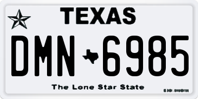 TX license plate DMN6985