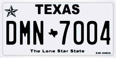 TX license plate DMN7004