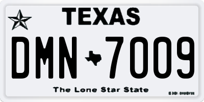 TX license plate DMN7009