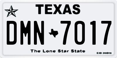TX license plate DMN7017