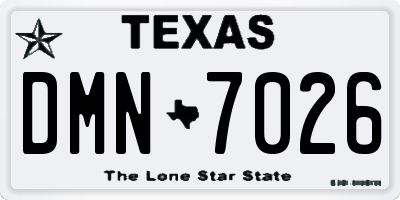 TX license plate DMN7026