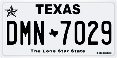 TX license plate DMN7029