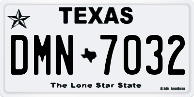 TX license plate DMN7032