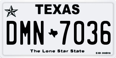 TX license plate DMN7036