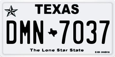 TX license plate DMN7037