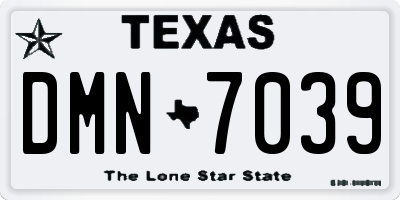 TX license plate DMN7039