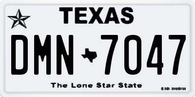 TX license plate DMN7047