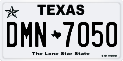 TX license plate DMN7050