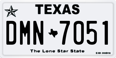 TX license plate DMN7051