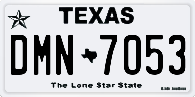 TX license plate DMN7053