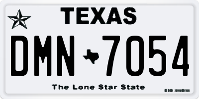 TX license plate DMN7054