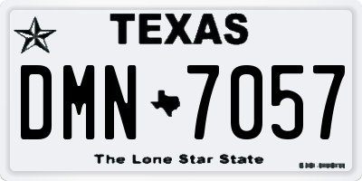 TX license plate DMN7057