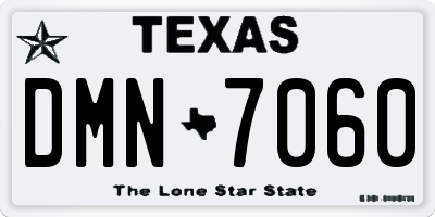 TX license plate DMN7060