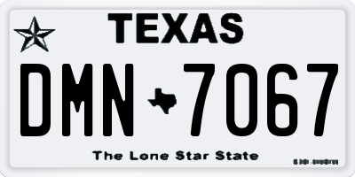 TX license plate DMN7067