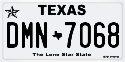 TX license plate DMN7068