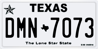 TX license plate DMN7073