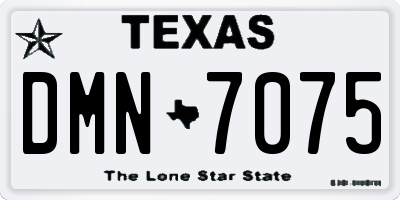 TX license plate DMN7075