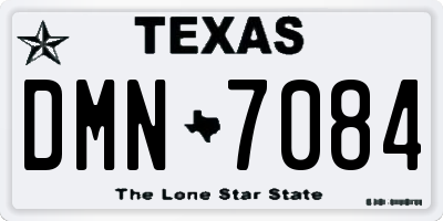 TX license plate DMN7084