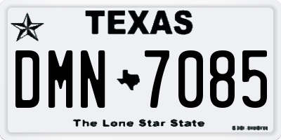 TX license plate DMN7085