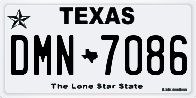 TX license plate DMN7086