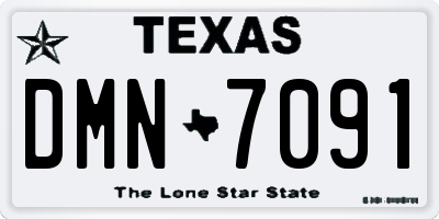 TX license plate DMN7091