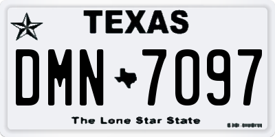 TX license plate DMN7097